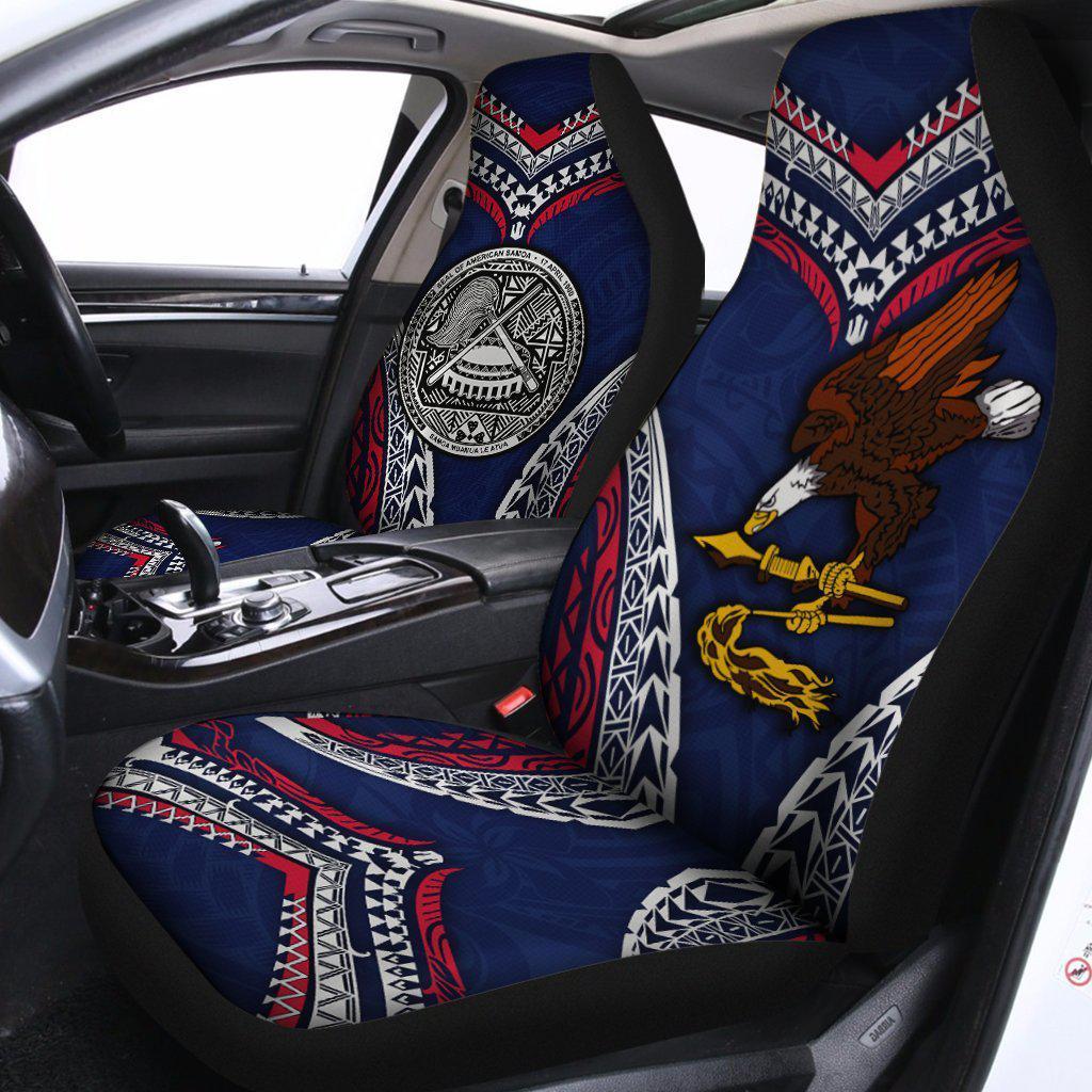 American Samoa Warrior Style Polynesian Pattern Car Seat Cover