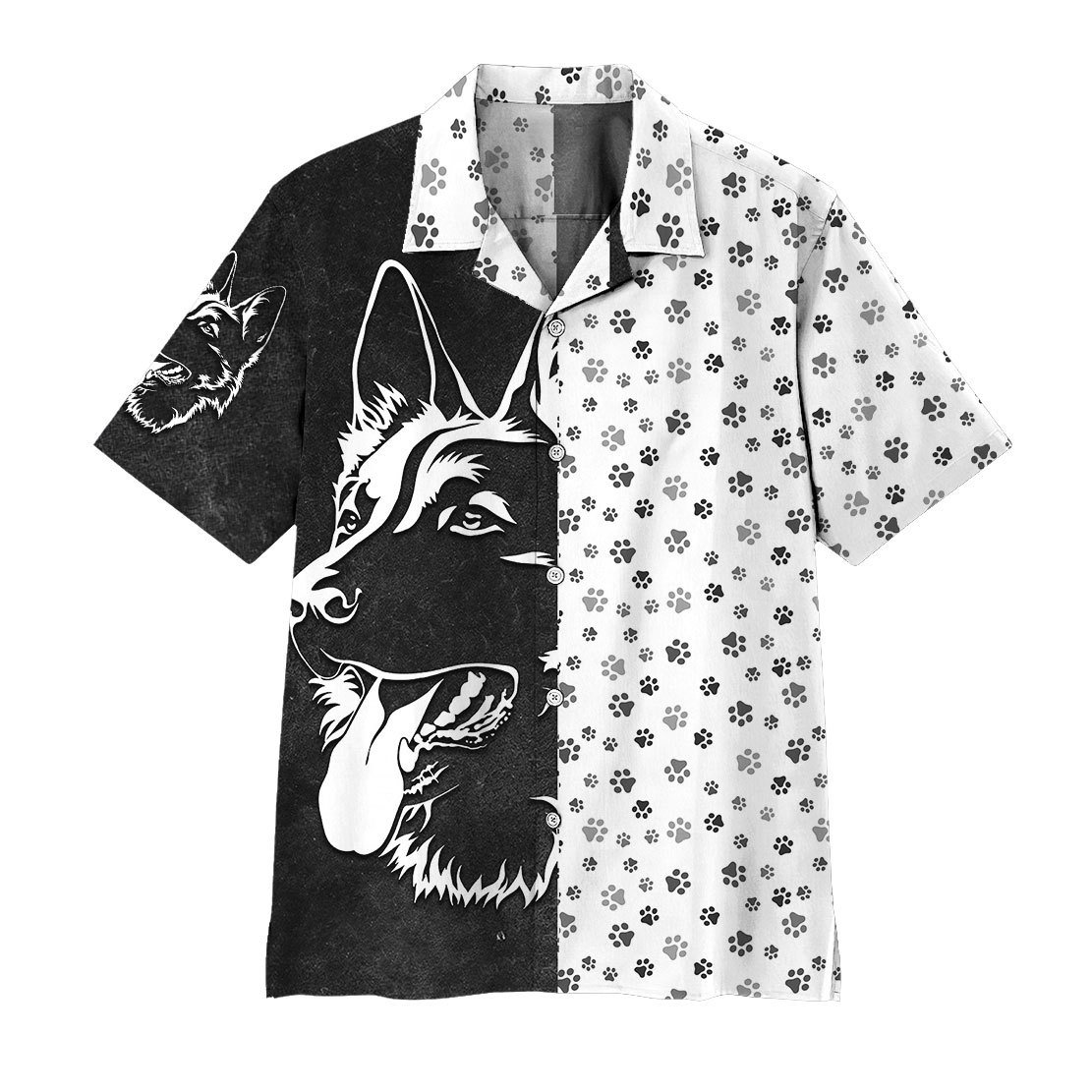 Gearhuman Foot Print Dogs Hawaiian Shirt Ha5270