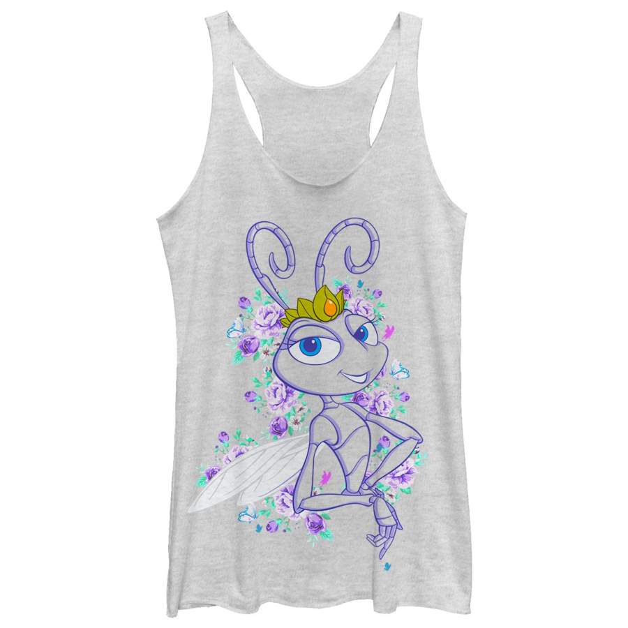 A Bug’s Life Women’s Floral Princess Atta  Racerback Tank