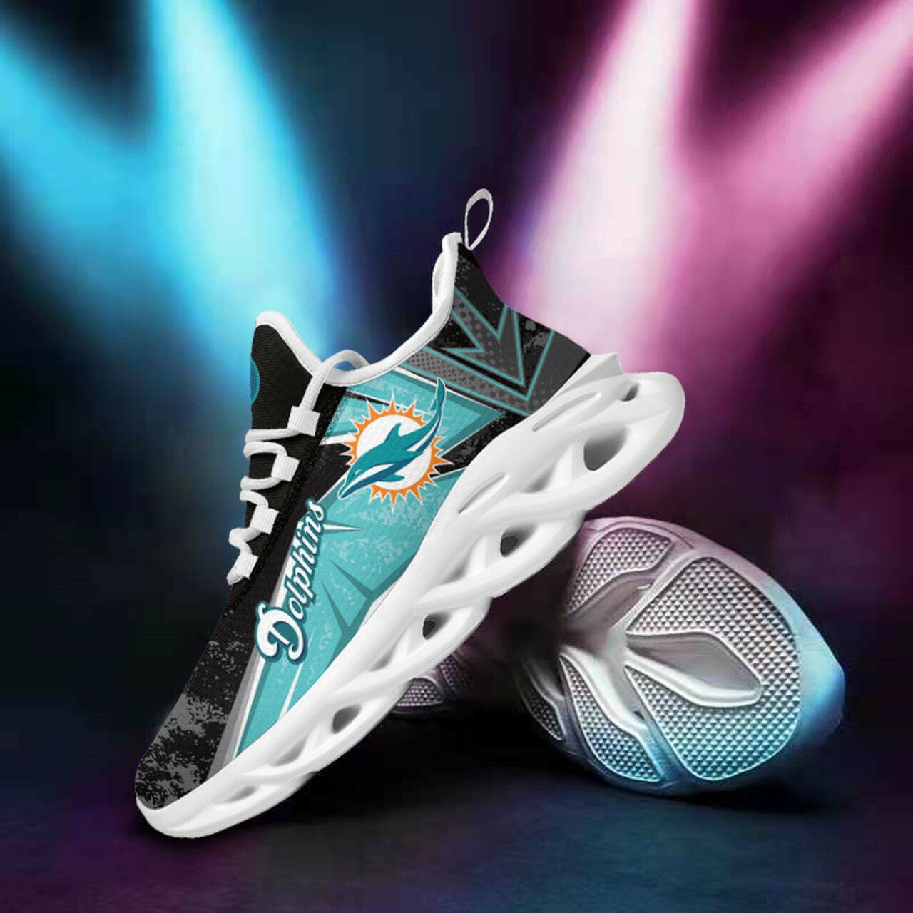 Miami Dolphins Yezy Running Sneakers Art 32