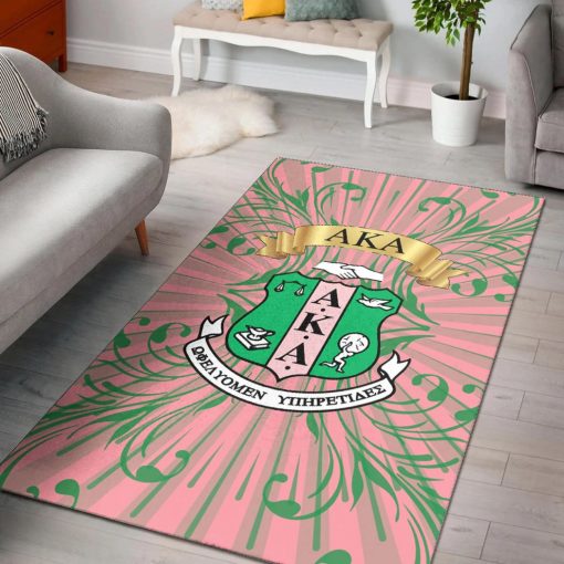 Alpha Kappa Alpha Sorority Vintage Style Rectangle Rug