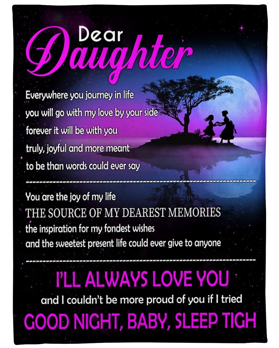 To My Daughter I’ll Always Love You Blanket Birthday Gift Family Gift Gift For Daughter Gift From Mom To Daughter Home Decor Bedding Couch Sofa Soft And Comfy Cozy