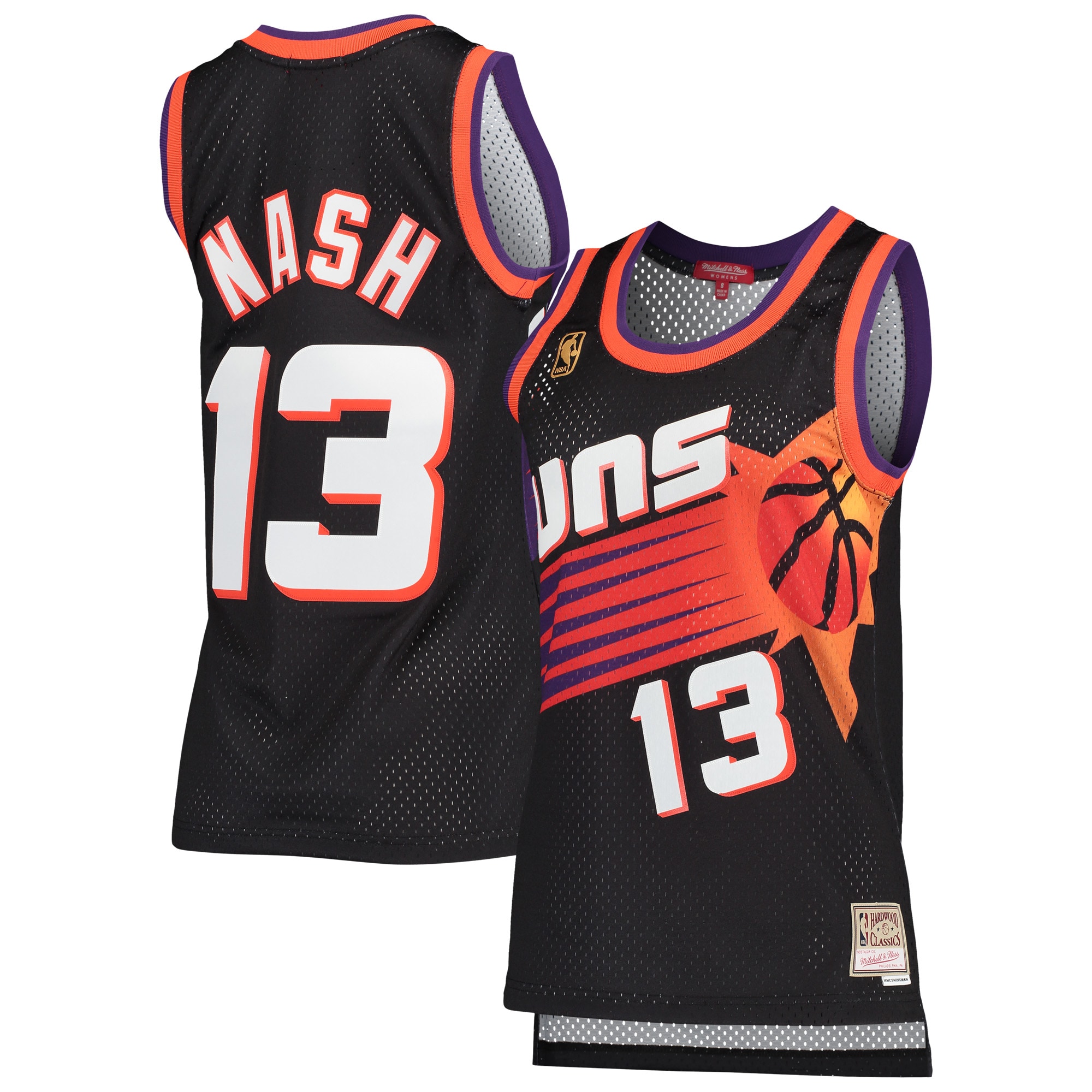 Women's Mitchell & Ness Steve Nash Black Phoenix Suns Hardwood Classics Swingman Jersey