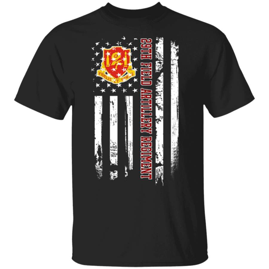 29th Field Artillery Regiment Veteran American Flag Father’s Day Veteran’s Day Tshirt