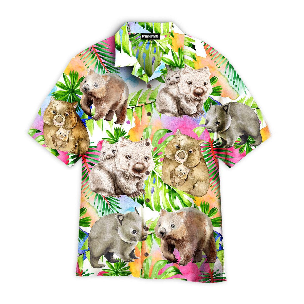 Wombat Watercolor Tropical Hawaii Shirt For Men Women Ha50149