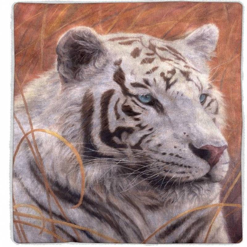 White Tiger CLT2412164N Sherpa Fleece Blanket