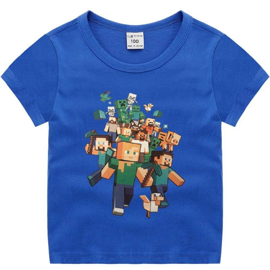 Unisex Minecraft Graphic Tee for Kids Cotton Tee Shirt Ideal Present for Kids