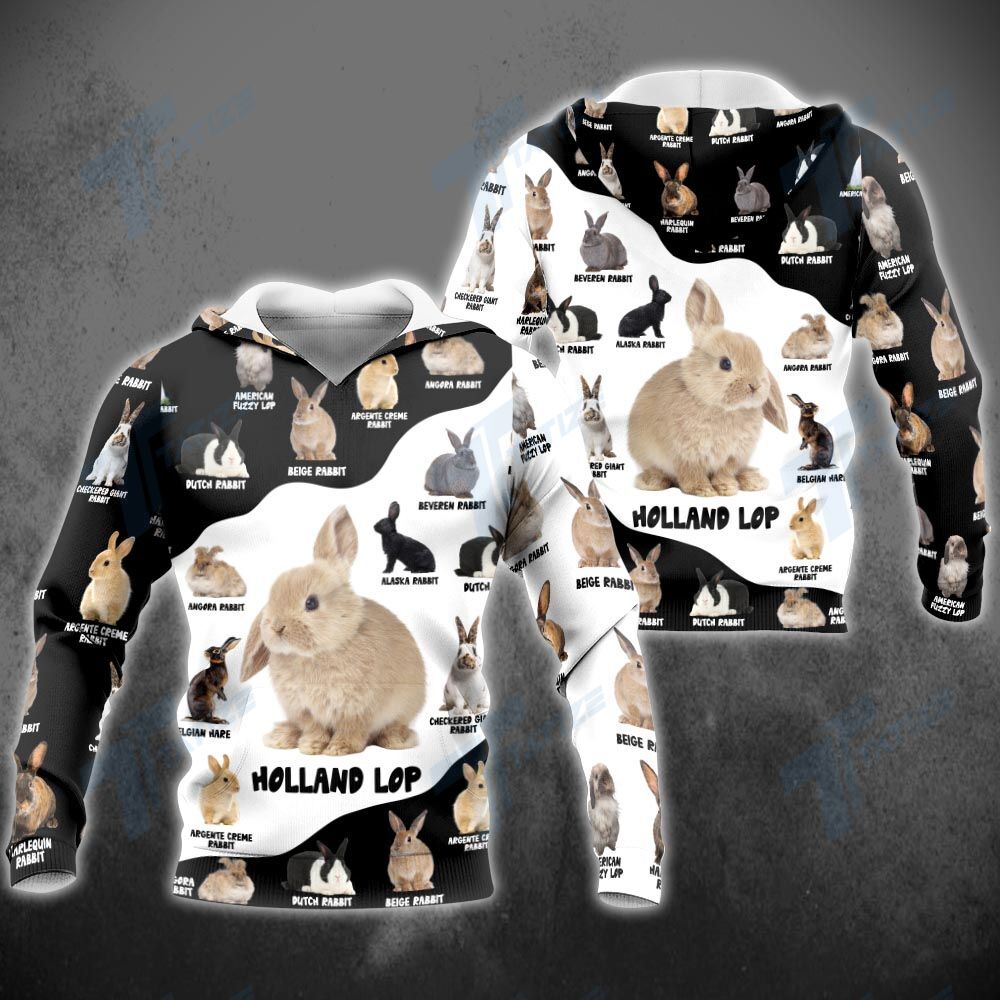 Collection of rabbit breed 3D All Over Printed Shirt, Sweatshirt, Hoodie, Bomber Jacket Size S – 5XL