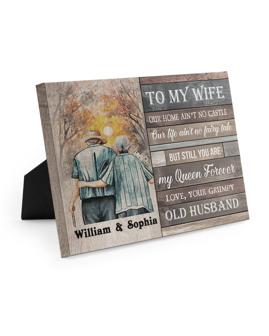 Personalized To My Wife You Are My Queen Landscape Poster & Canvas Gift For Wife From Husband Decor Home Decor Wall Art Visual Art