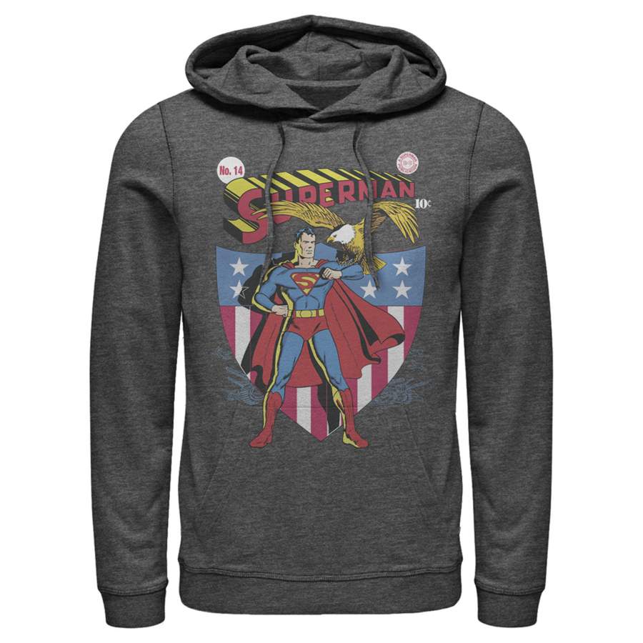 Superman Men’s American Hero  Lightweight Hoodie