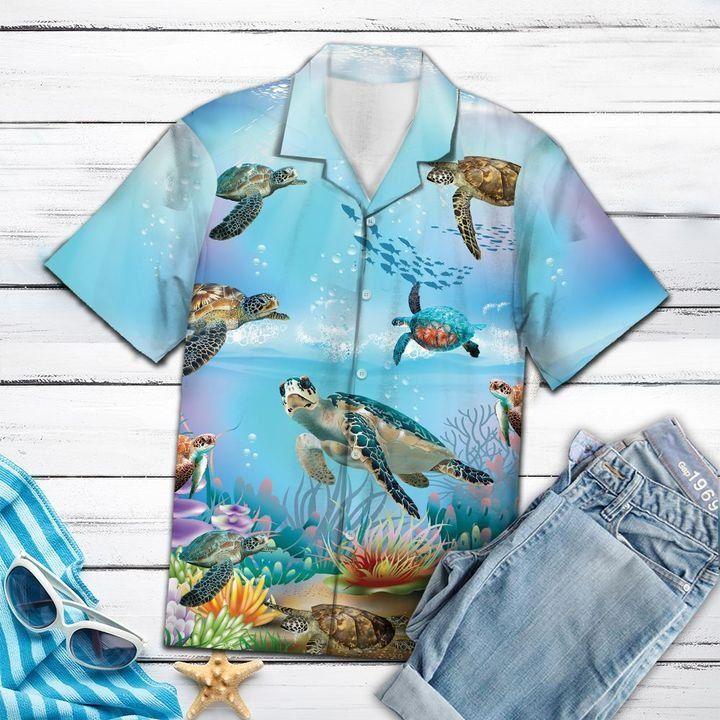 Happy Turtle Hawaiian Shirt Ha31239