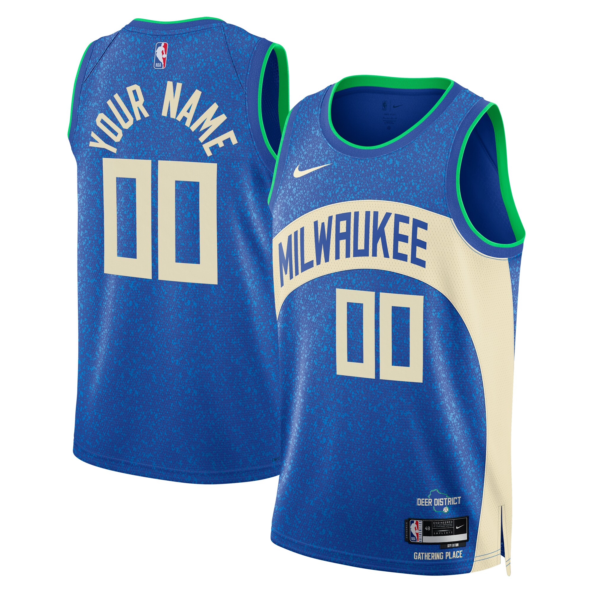 Milwaukee Bucks Unisex 2023/24 Custom Swingman Jersey – Royal – City Edition