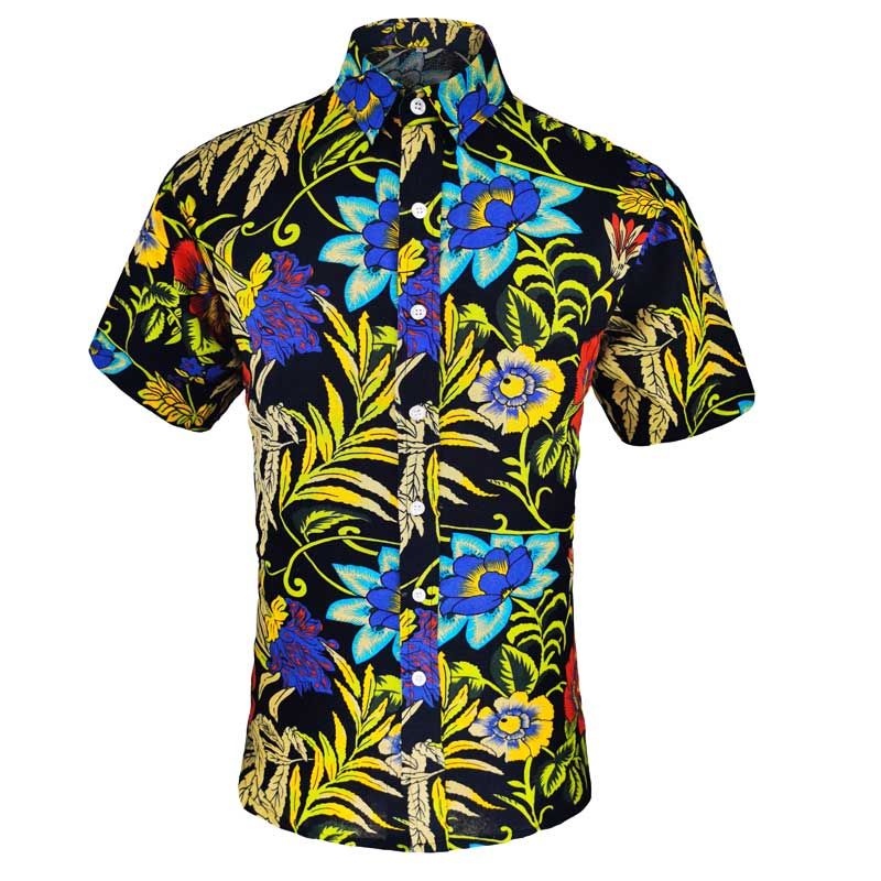 Summer Floral Black Unique Design Unisex Hawaii Shirt For Men And Women Ha14143