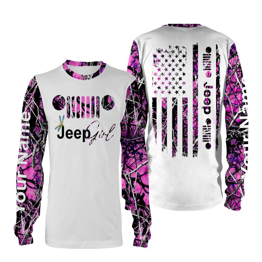 Beautiful Jeep girl Pink muddy camo Custom All over print Shirts for Jeep women and ladies – IPH2560