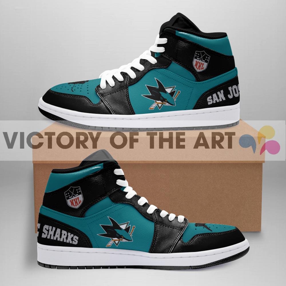 Simple Logo San Jose Sharks Jordan Shoes