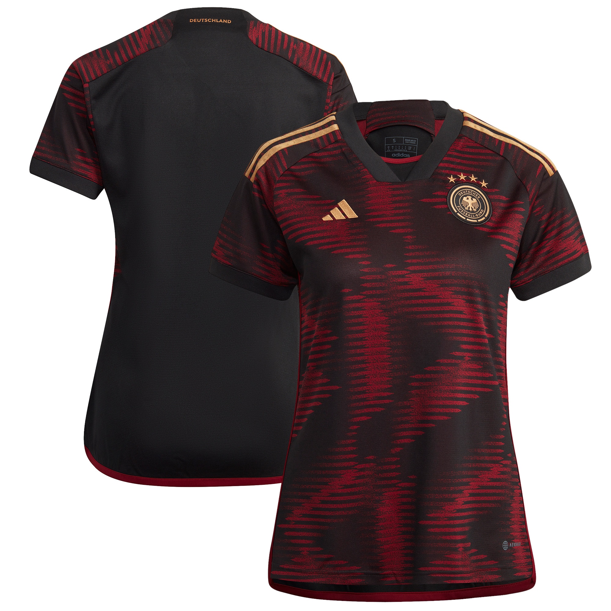 Germany National Team Women's 2022/23 Away Replica Jersey – Black