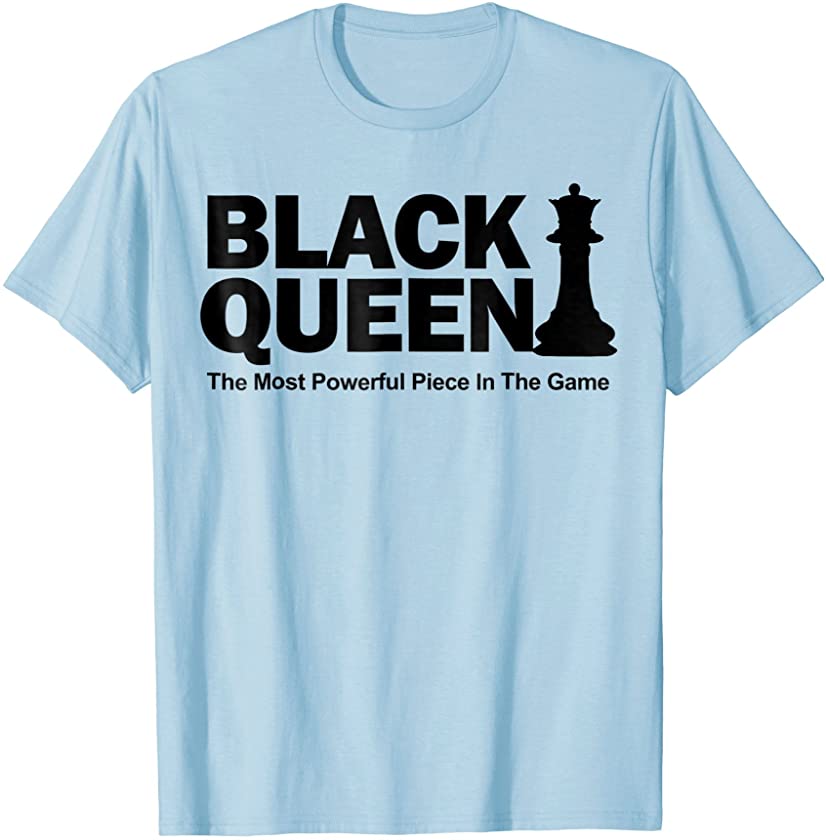 Black Queen Chess T-shirt Black Woman Tee