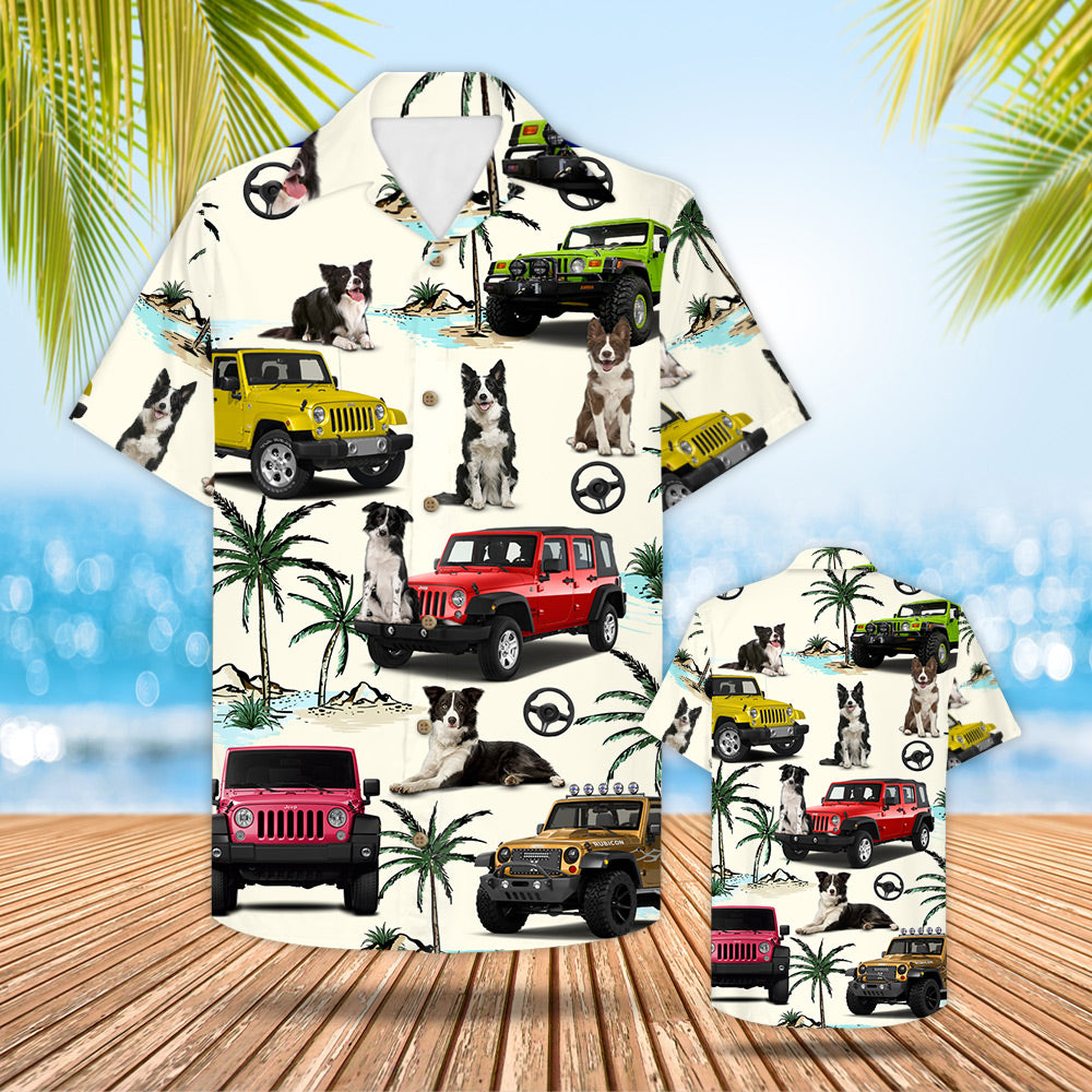 Jeep Border Collie Hawaii Shirt Gift For Trips And Pattern Trna Ha66187