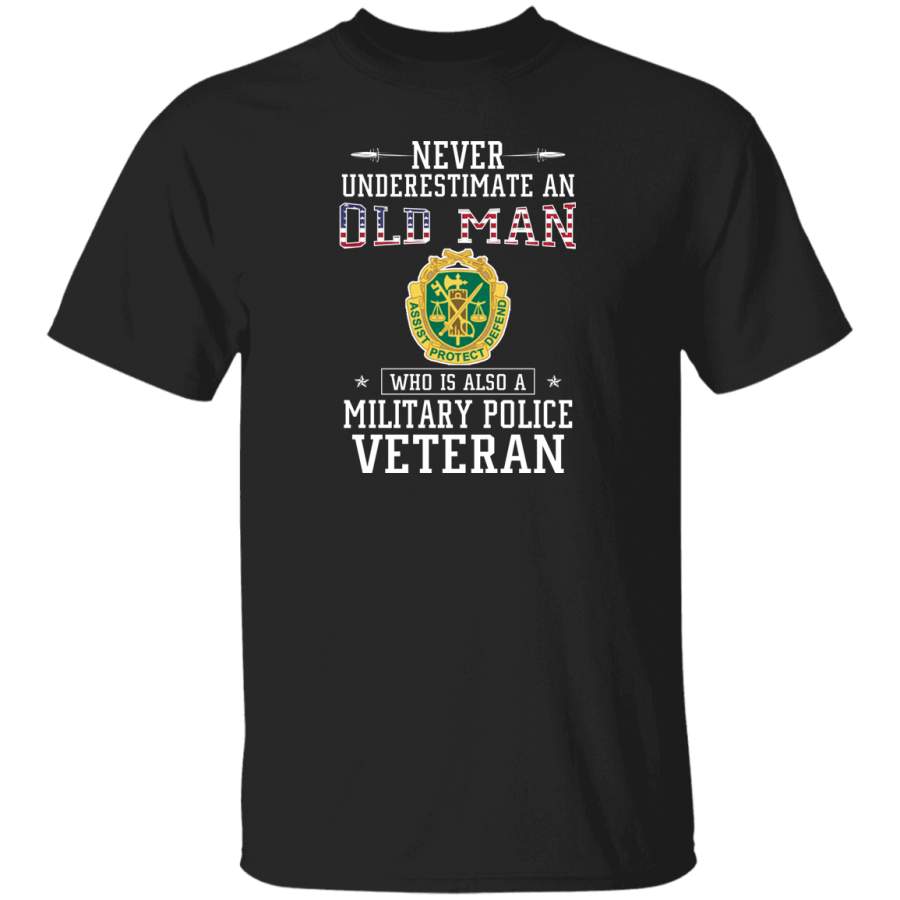 Never Underestimate a Military Police Veteran T-Shirt Veterans Day Christmas Gift Mug