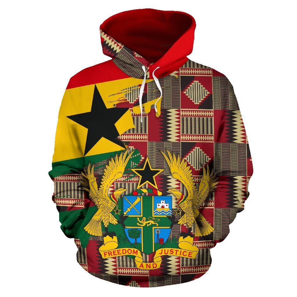 Greek Life Hoodie – Kente Royal Pattern Pullover – Gash Style