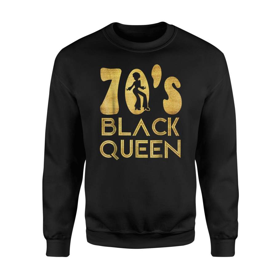 70s Black Queen Seventies Halloween Sweatshirt