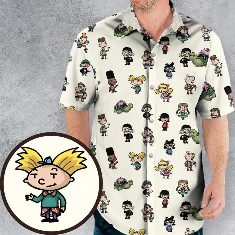 Hey Arnold Characters Hawaiian Shirt