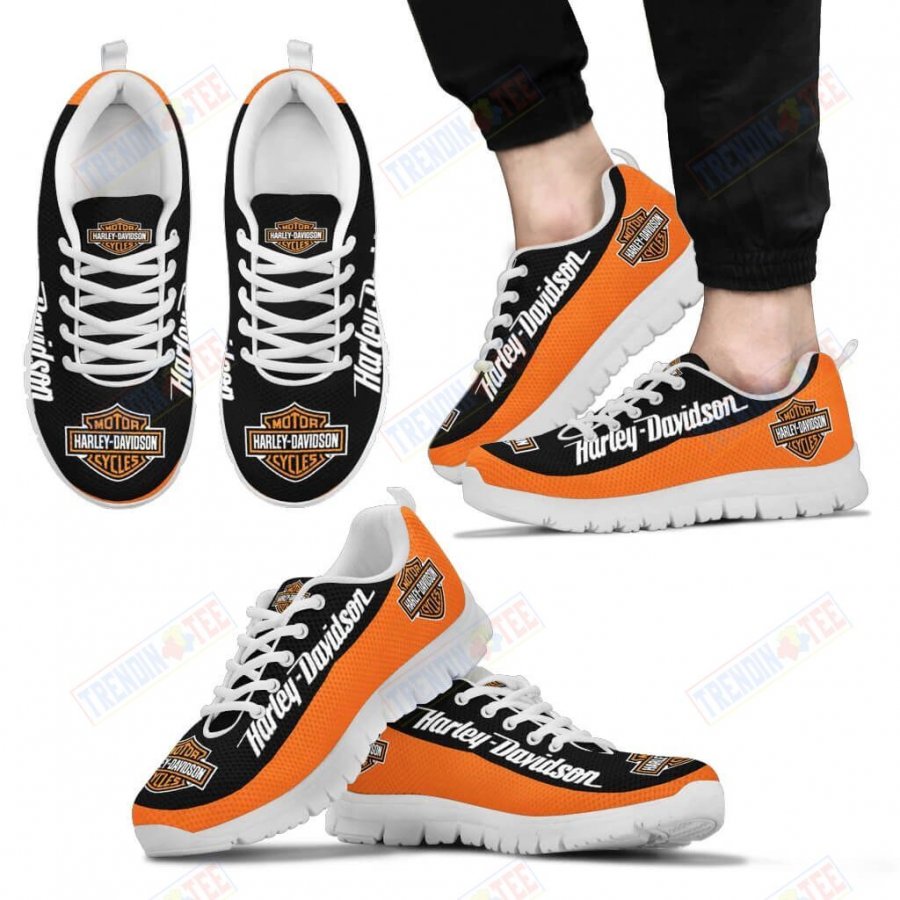 Harley Davidson Sneakers Mens Womens Motorcycle Lovers Custom Print Footwear Casual Riding Shoes TDT401