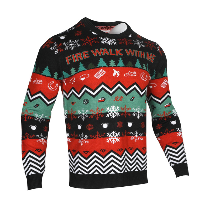 Ugly Christmas Sweater Fashion Vintage Style Sweater Winter Men Warm Cotton Knitting Pullovers O-Neck Slim Fit Casual Jumper alx