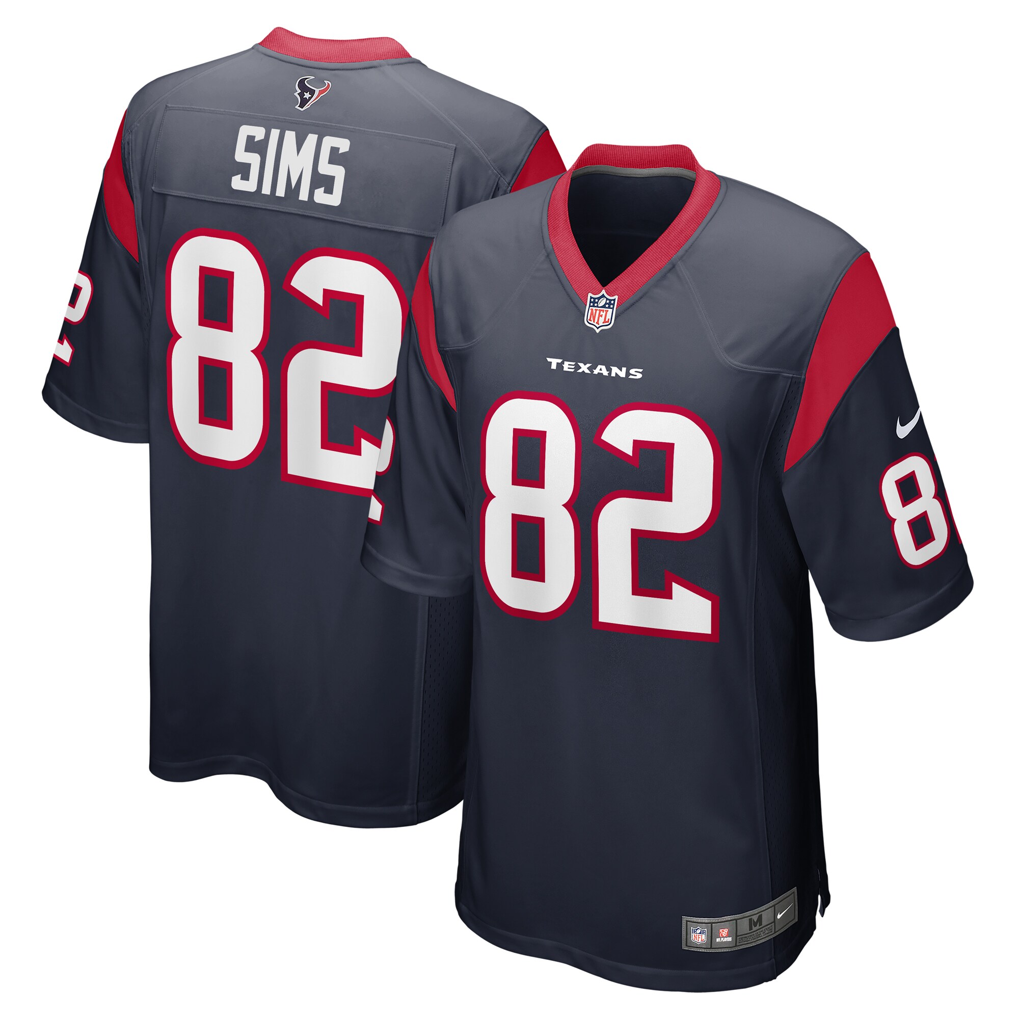 Men’s Houston Texans Steven Sims Navy Game Jersey