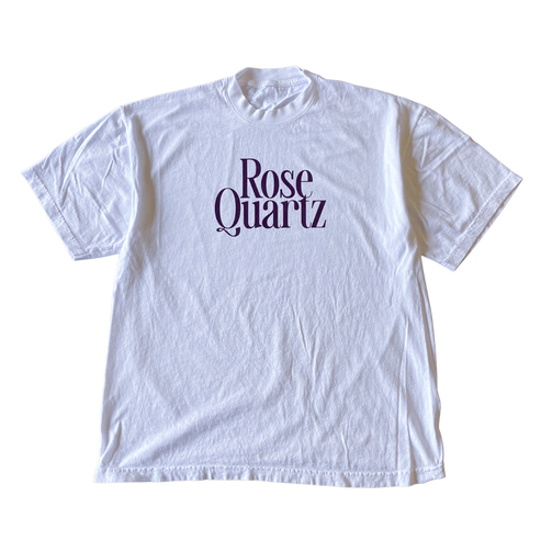 Rose Quartz Text Tee Shirt Outfit  For Men  For Women