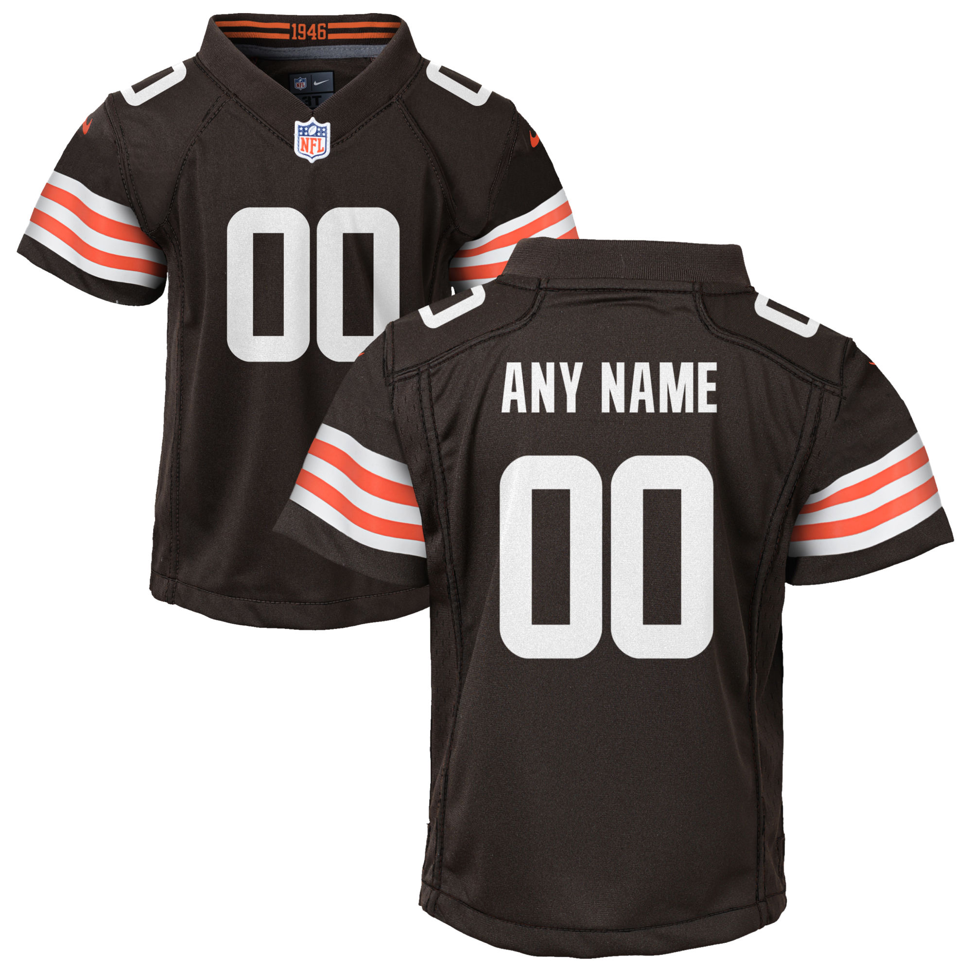 Youth Cleveland Browns Brown Custom Game Jersey