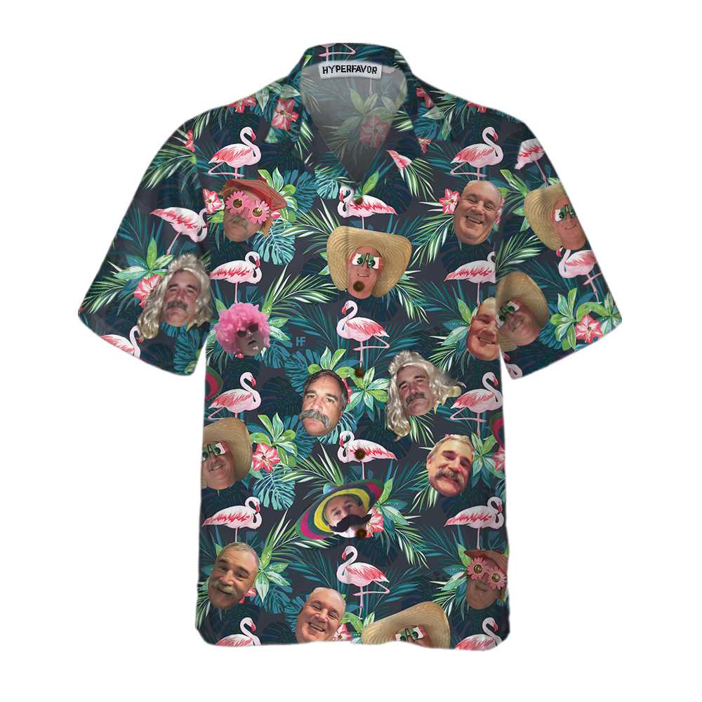 Funny Custom Face Flamingo Hawaii Shirt Ha65201