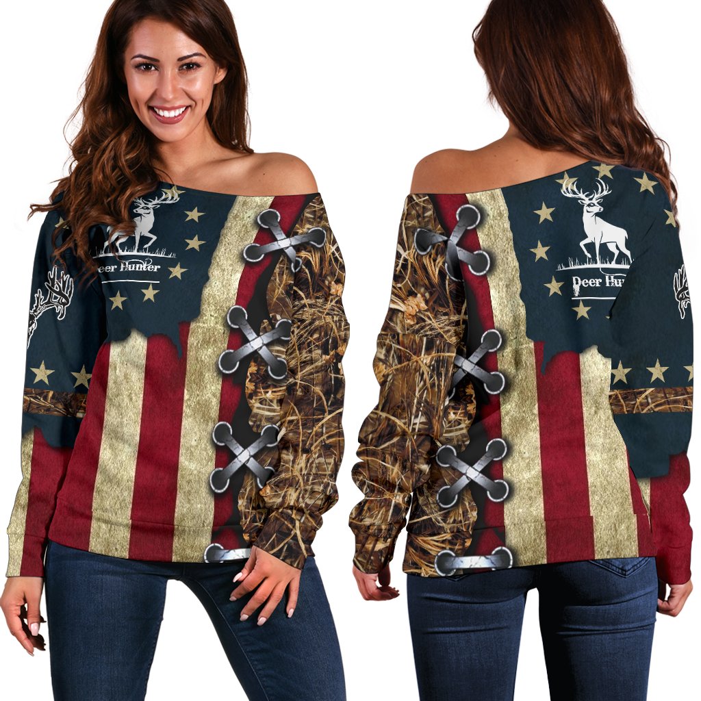 American Deer Hunting Shoulder Sweater