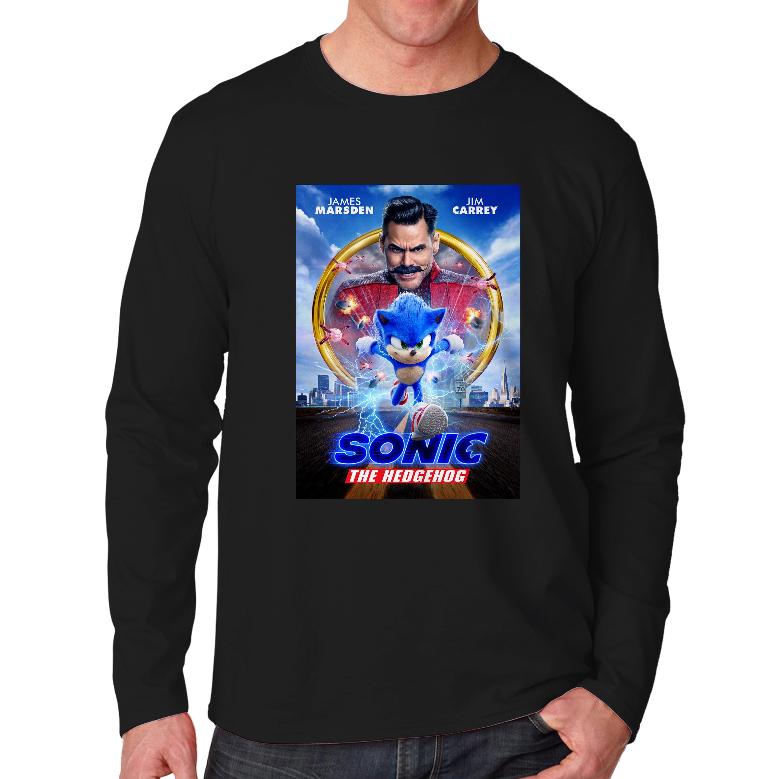 Sonic The Hedgehog Poster Unisex Long Sleeve T-Shirt Tee