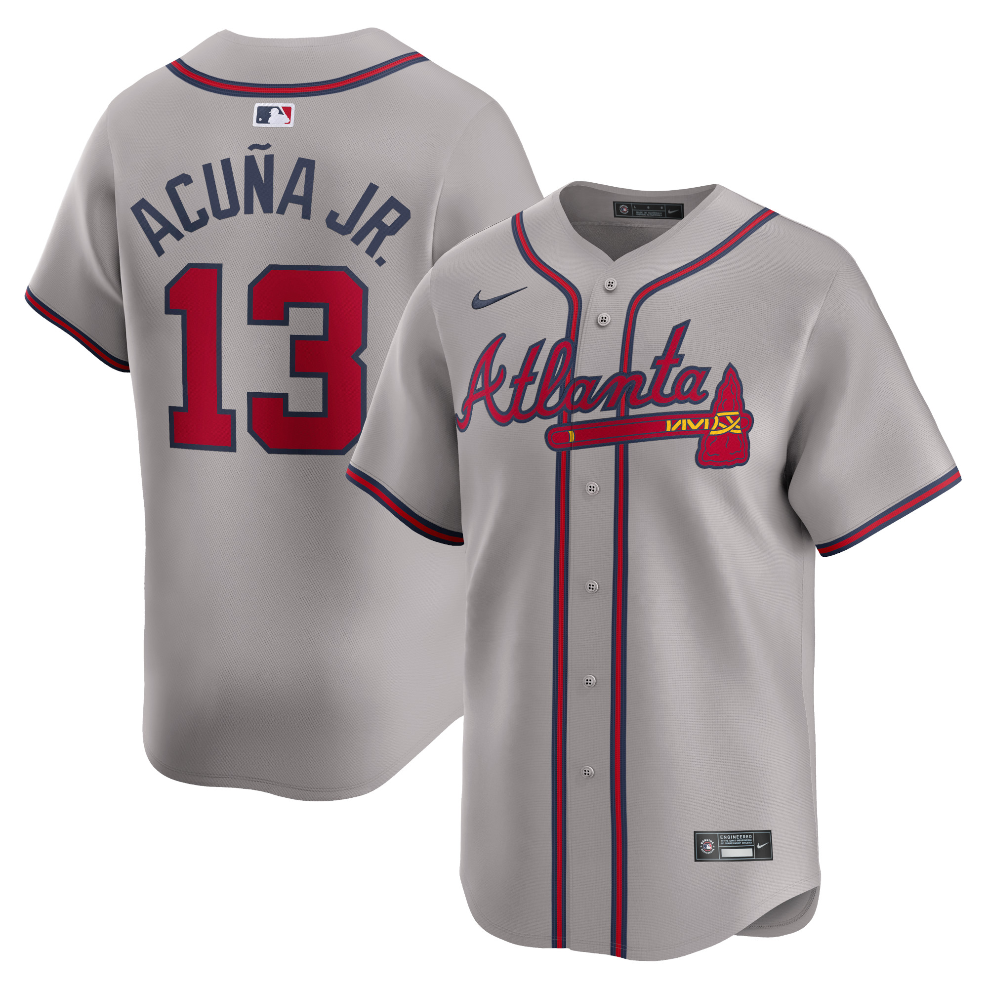 Ronald Acuña Jr. Atlanta Braves Away Limited Player Jersey – Gray