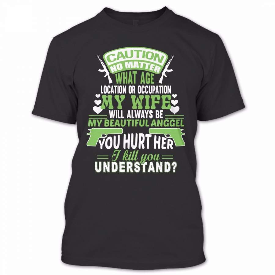 My Wife Is Always Be My Beautiful Angel T Shirt, Proud Couple Shirt, Awesome Shirt