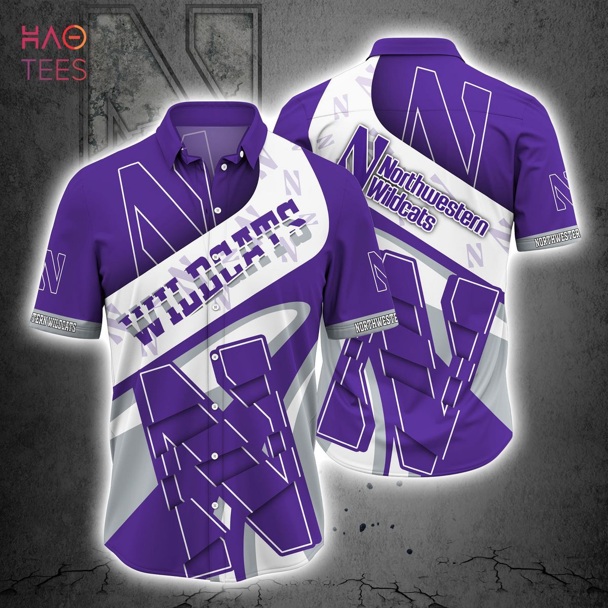 NCCA Northwestern Wildcats Logo Hawaiian Shirt