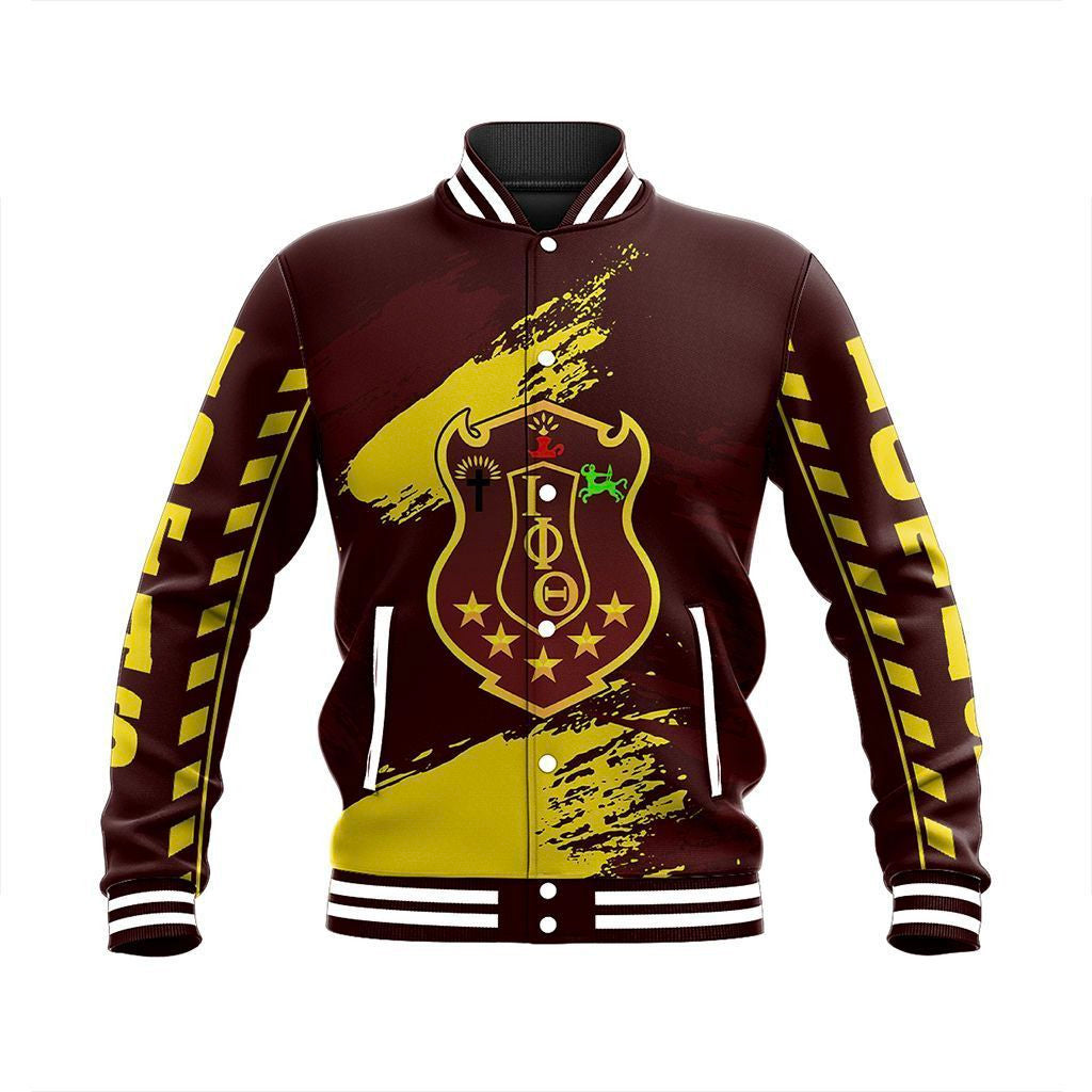 Wonder Print Jacket – Iota Phi Theta Nineteen Baseball Jacket