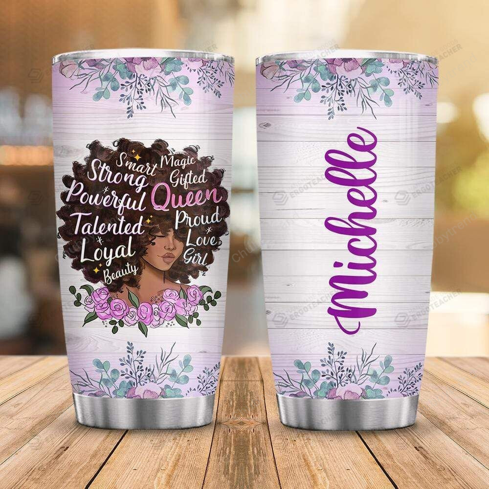 Personalized Custom Name Black Queen Stainless Steel Tumbler, Tumbler Cups For Coffee Or Tea, Great Gifts For Thanksgiving Birthday Christmas