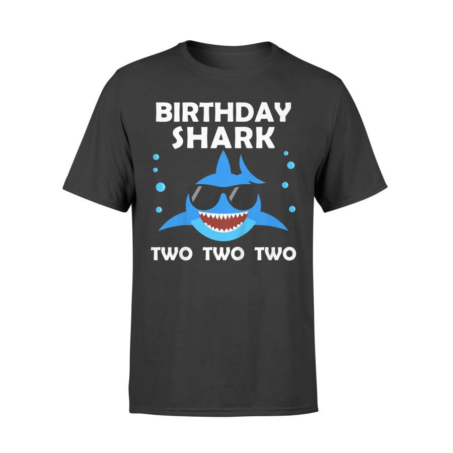 2nd Birthday Gift Kid baby Shark Two Two Two – Standard T-shirt