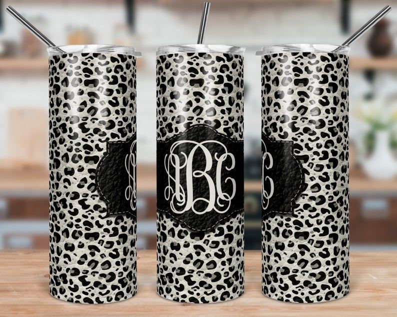 Personalized White Leopard Print YQ2204453CL Skinny Tumbler