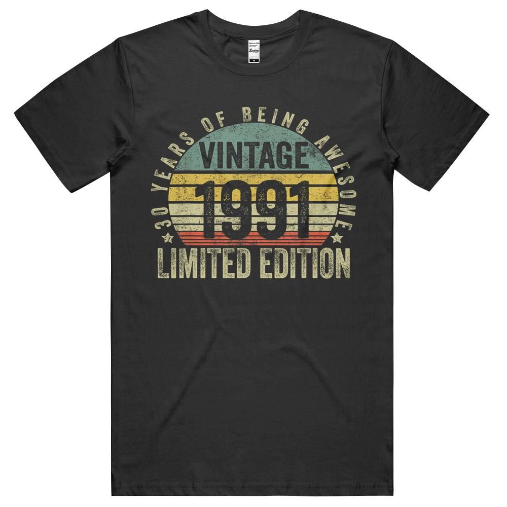 30 Year Old Gifts Vintage 1991 Limited Edition 30th Birthday Unisex Shirt