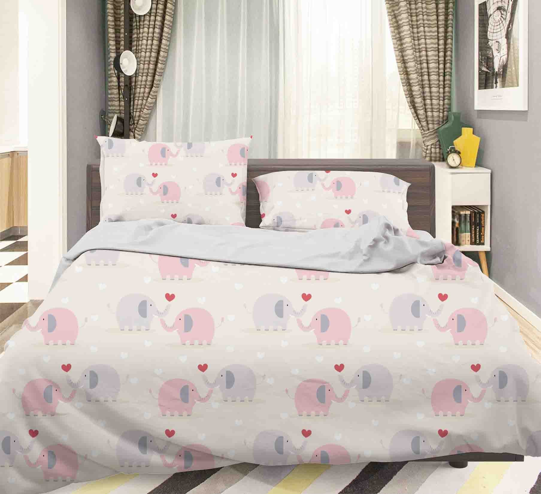 3D Elephant Pattern Quilt Cover Set Bedding Set Pillowcases 170