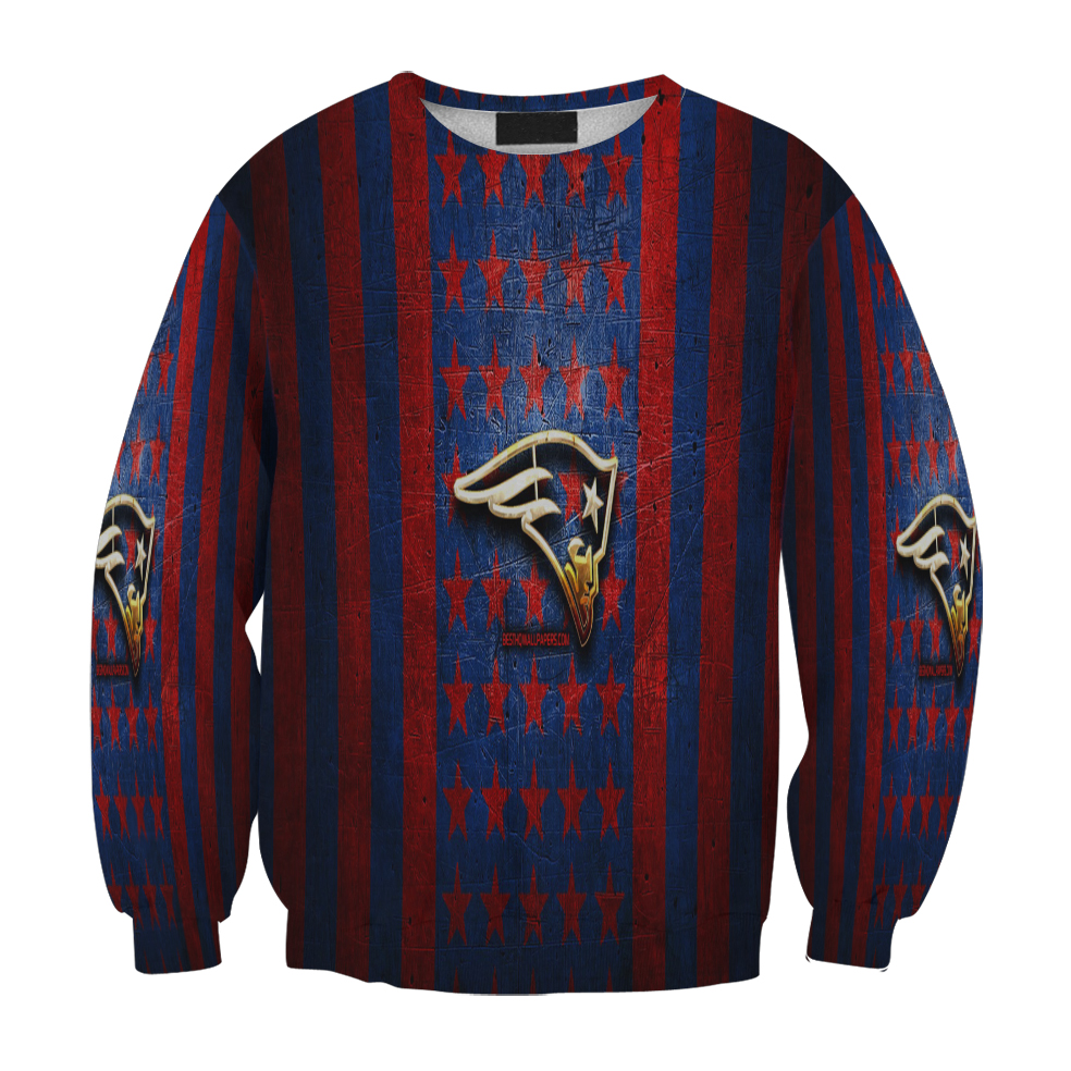 New England Patriots Golden Pat Red Blue Gift For Fan 3D Full Printing Sweatshirt