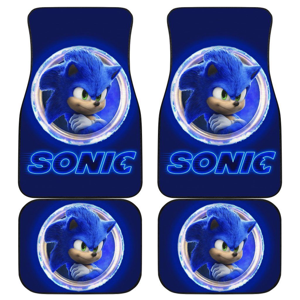 Sonic Car Floor Mats Sonic The Hedgehog Movie H040220 Personalized Car Seat Floor Mat Custom Print