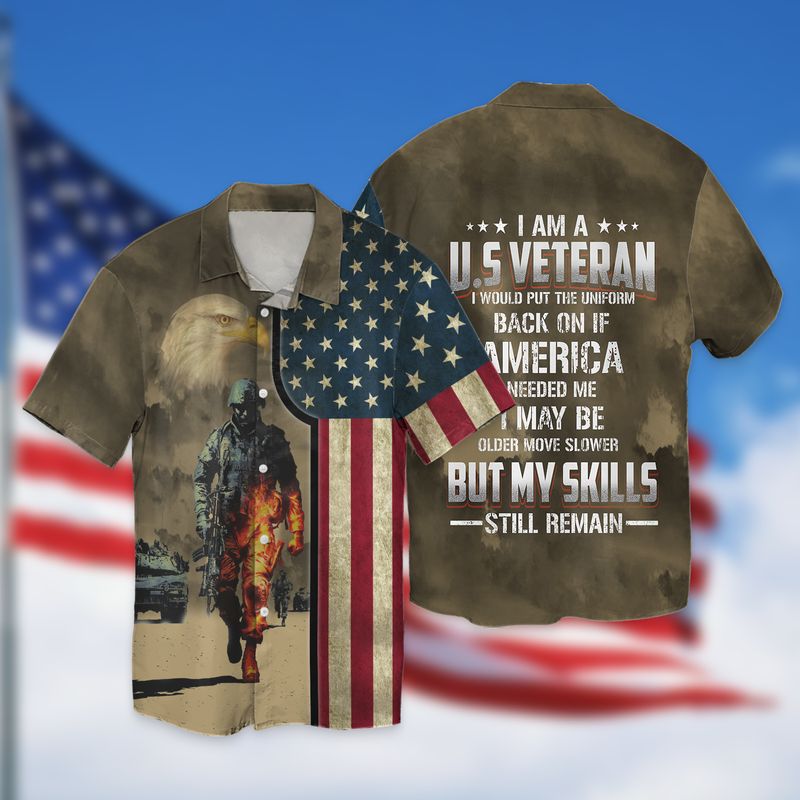 U.S Veteran Put The Uniform Back 3D Full Print Hawaiian Shirt