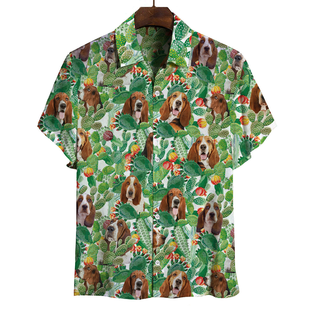 Basset Hound Funny Summer Hawaiian Shirt, Basset Hound Hawaiian Shirt, Aloha Shirt For Dog Lover