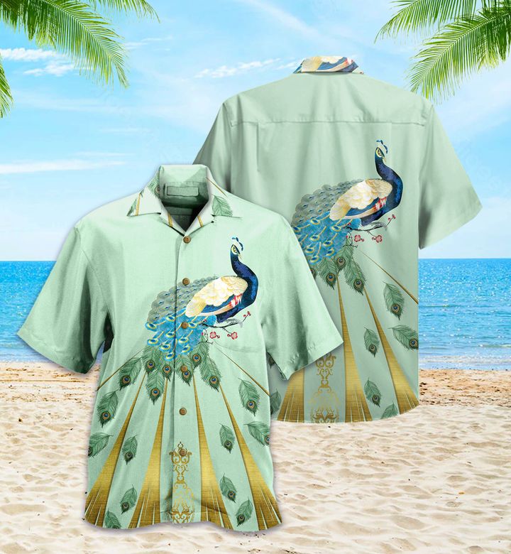 Cute Peacock Green Hawaii Shirt Hawaii For Men Women Ha45422