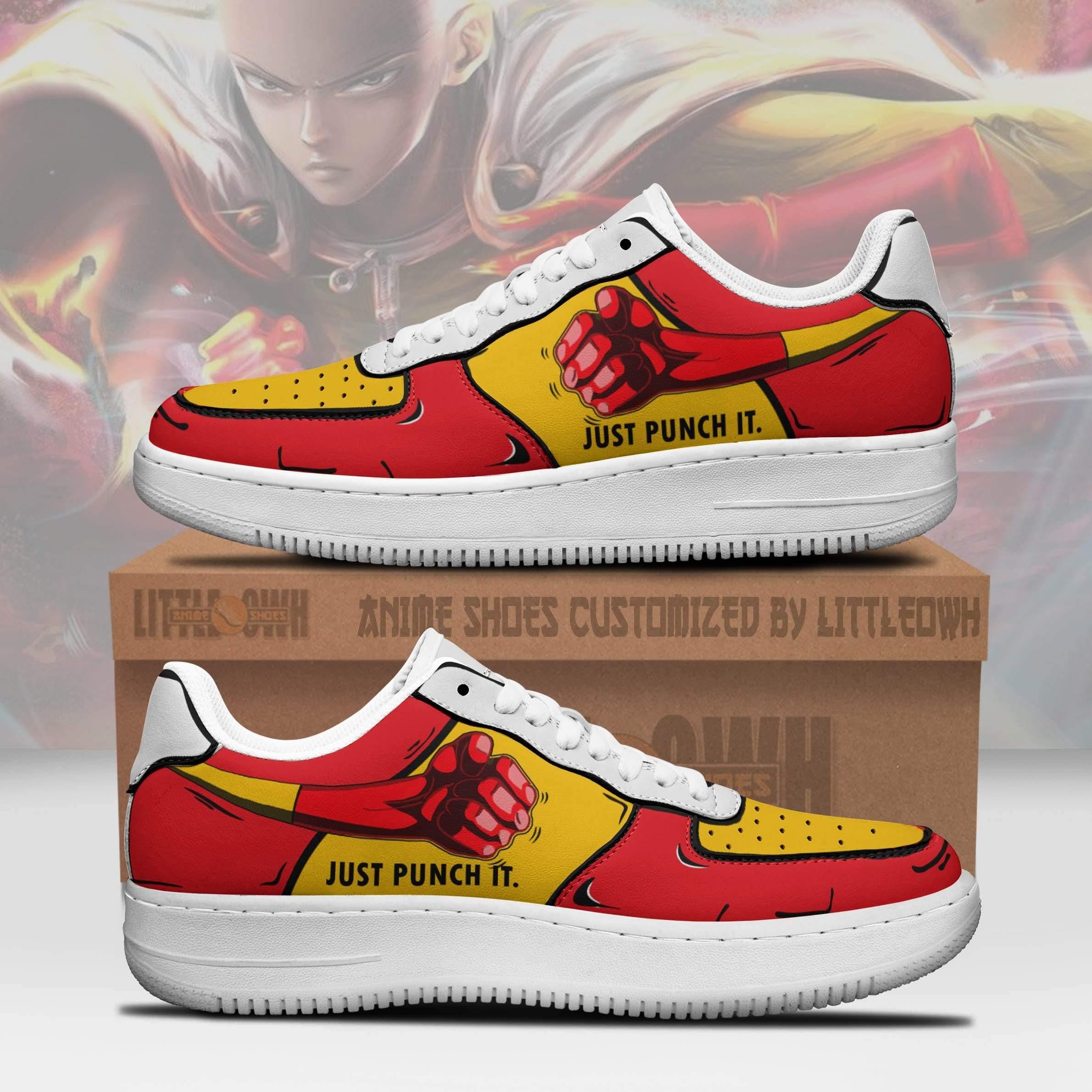 One Punch Man Air Sneakers Custom Saitama Just Punch It Anime Shoes