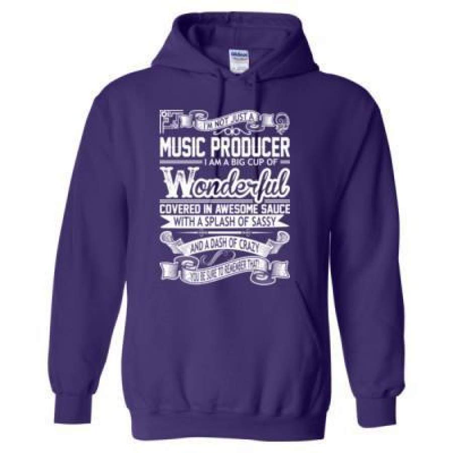 AGR Music Producer I Am A Big Cup Of Wonderful Covered In Awesome Sauce With A Splash Of Sassy And Crazy – Heavy Blend™ Hooded Sweatshirt